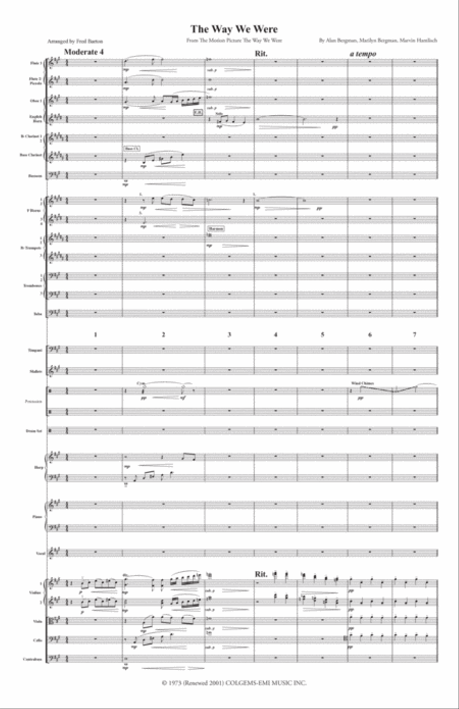 The Way We Were Full Orchestra scores gallery preview page 2