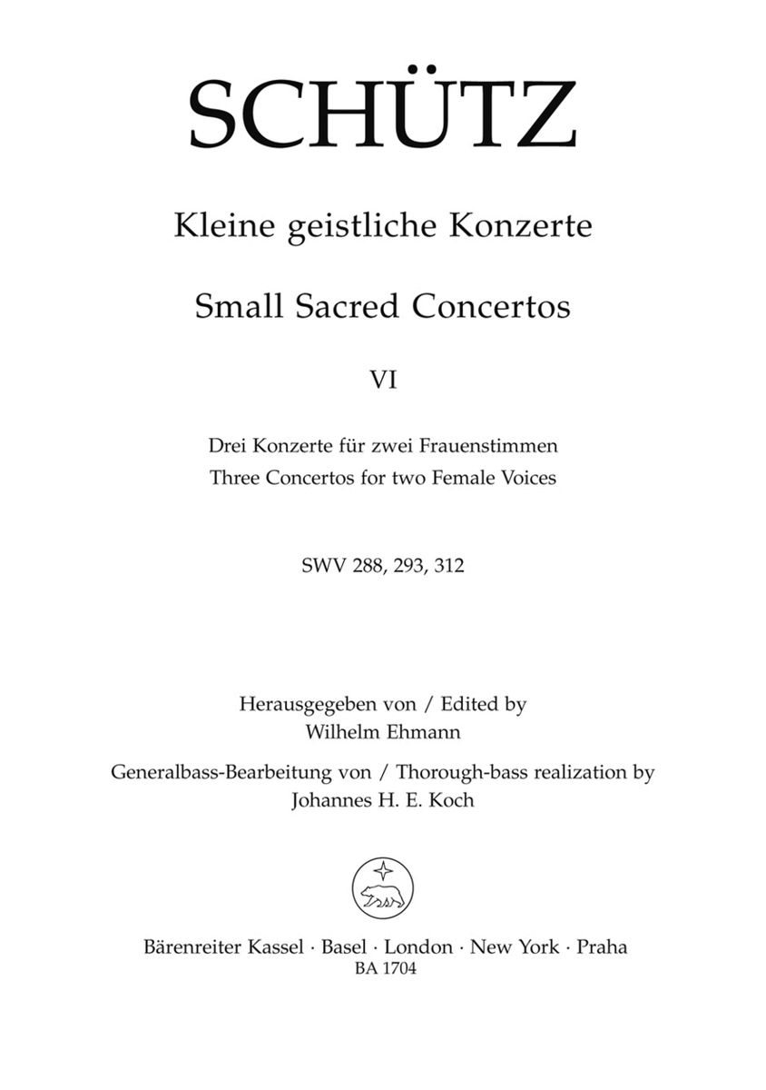 Small Sacred Concertos, Volume 6