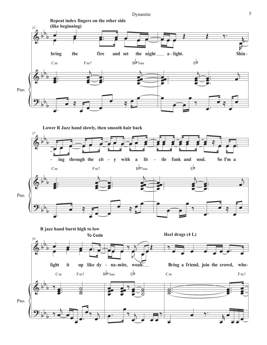 Dynamite Unison Choir scores gallery preview page 5