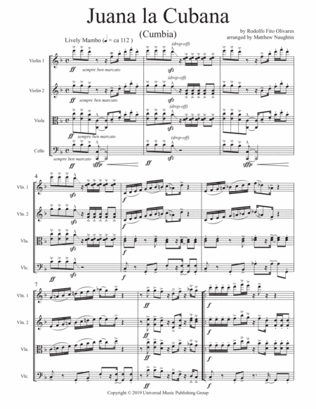 Juana La Cubana by Matthew Naughtin Cello - Digital Sheet Music