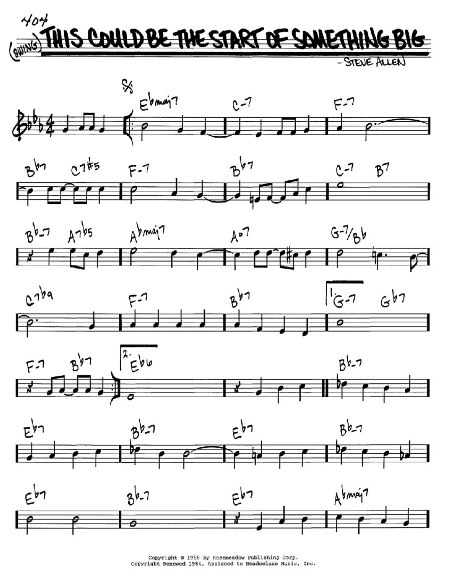 This Could Be The Start Of Something Big Piano scores gallery preview page 1