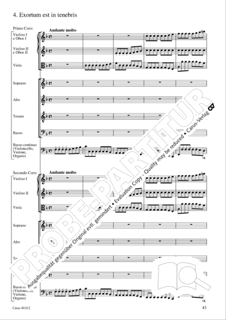 Beatus vir (How blest is he) Psalm 111 4-Part scores gallery preview page 44