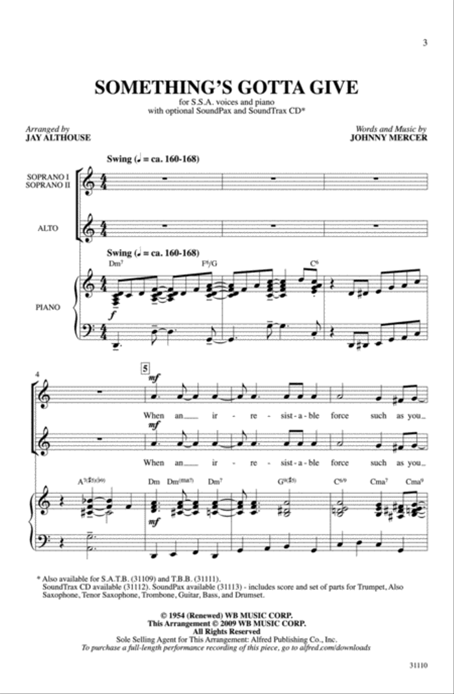 Something's Gotta Give Something's Gotta Give Women's Choir scores gallery preview page 2