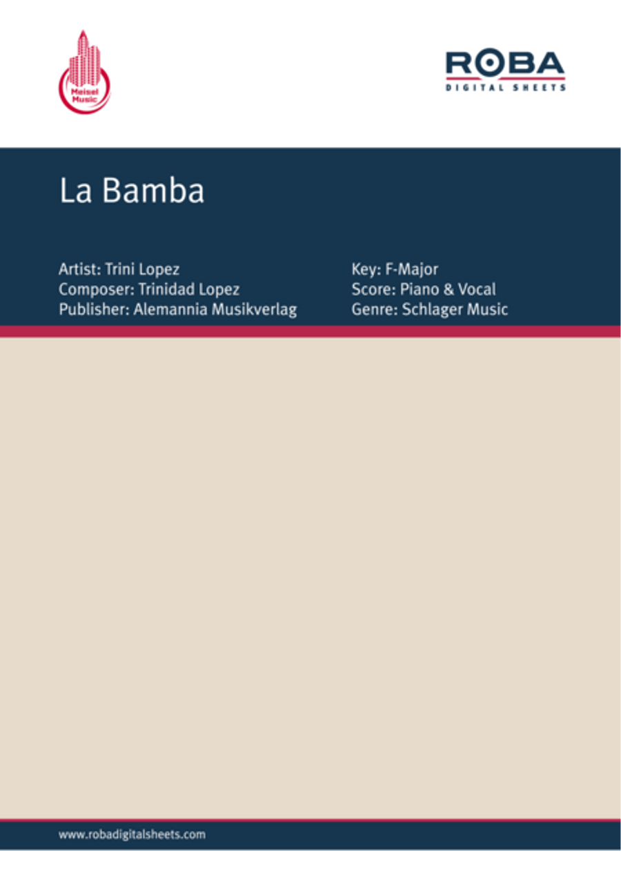 La Bamba La Bamba Voice scores gallery preview page 1