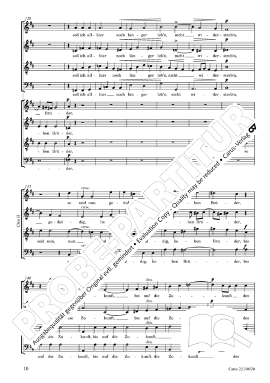 Ist doch der Mensch gar wie Nichts 4-Part scores gallery preview page 11
