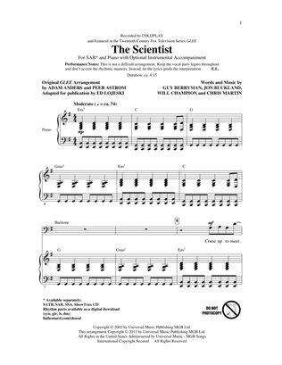 The Scientist (arr. Ed Lojeski)