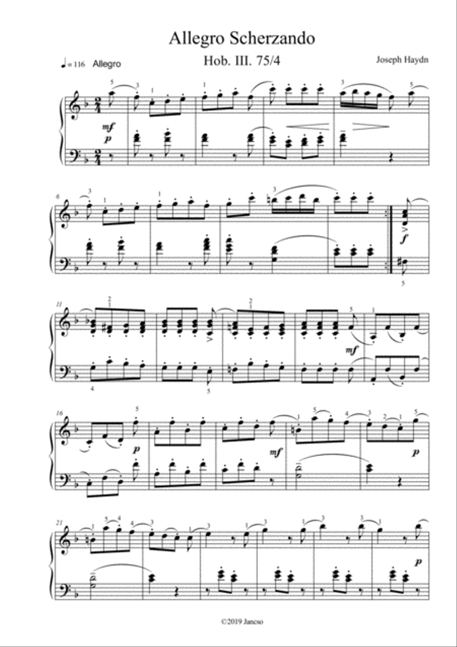 Scherzando Scherzando Piano Solo scores gallery preview page 1