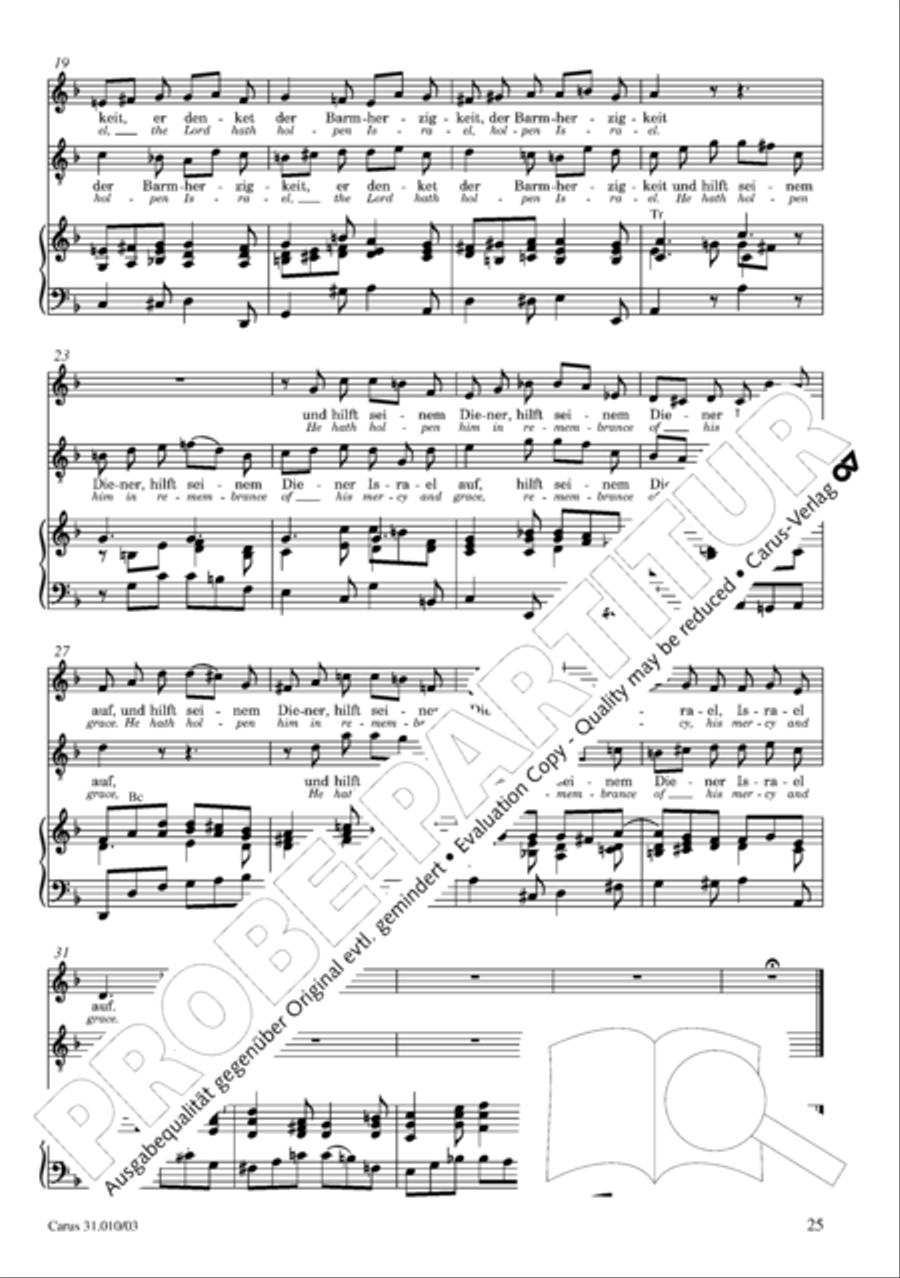 Magnify the Lord, my soul (Meine Seel erhebt den Herren) 4-Part scores gallery preview page 26