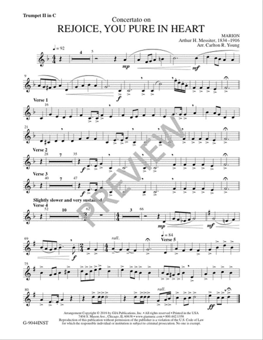 Rejoice, You Pure In Heart - Full Score and Parts 4-Part scores gallery preview page 20
