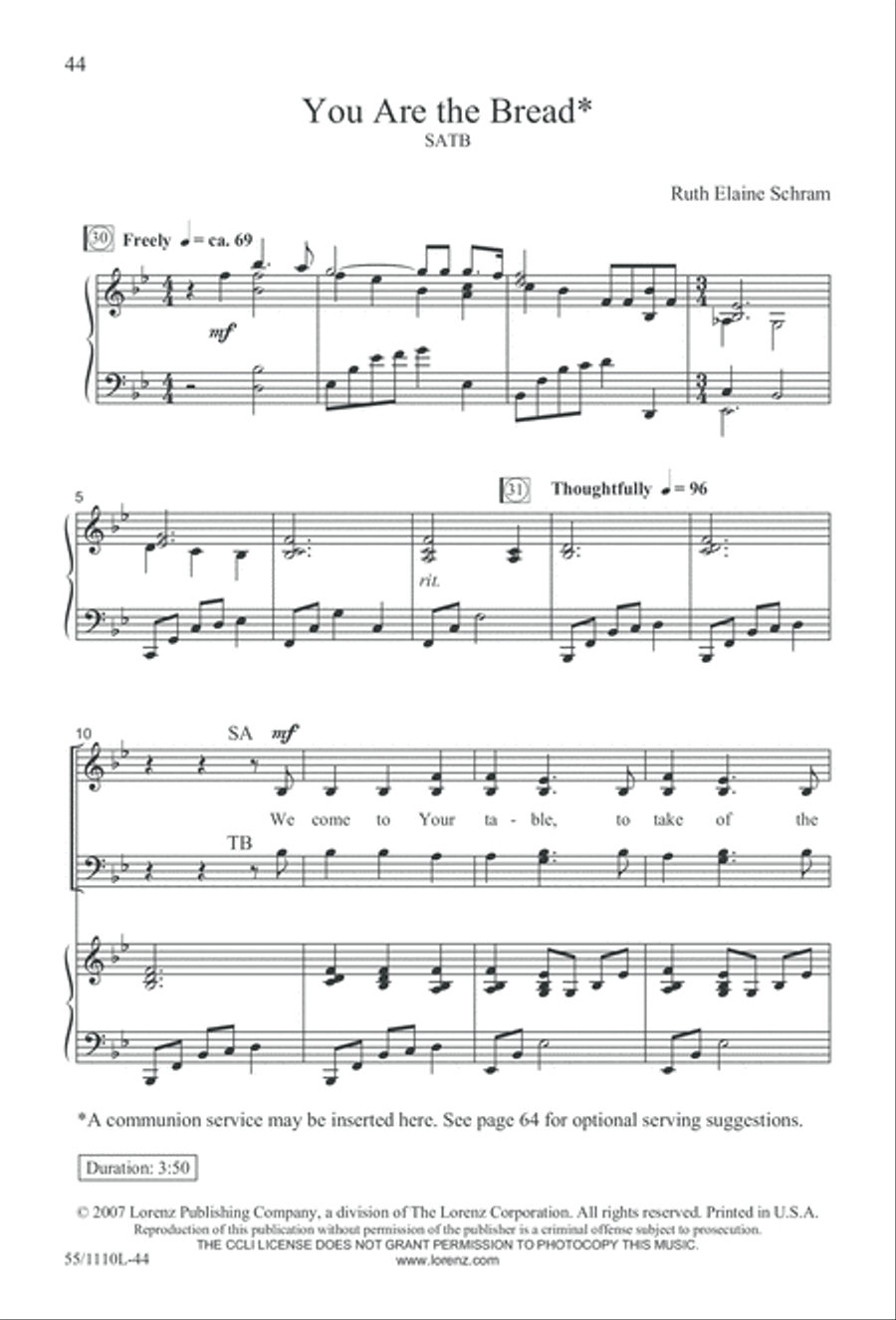 The Living Last Supper 4-Part scores gallery preview page 45
