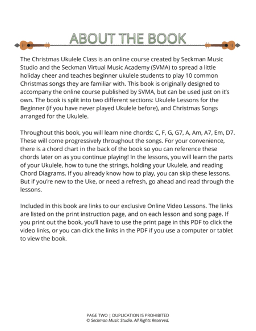 The Online Christmas Ukulele Course Ukulele scores gallery preview page 6
