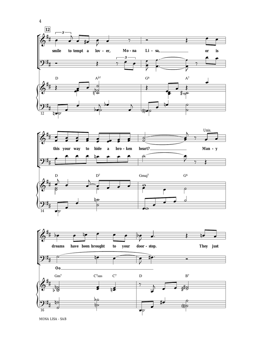 Mona Lisa 3-Part scores gallery preview page 3