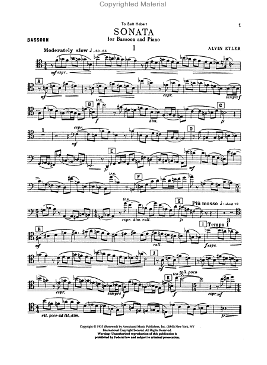 Sonata Bassoon Solo scores gallery preview page 4