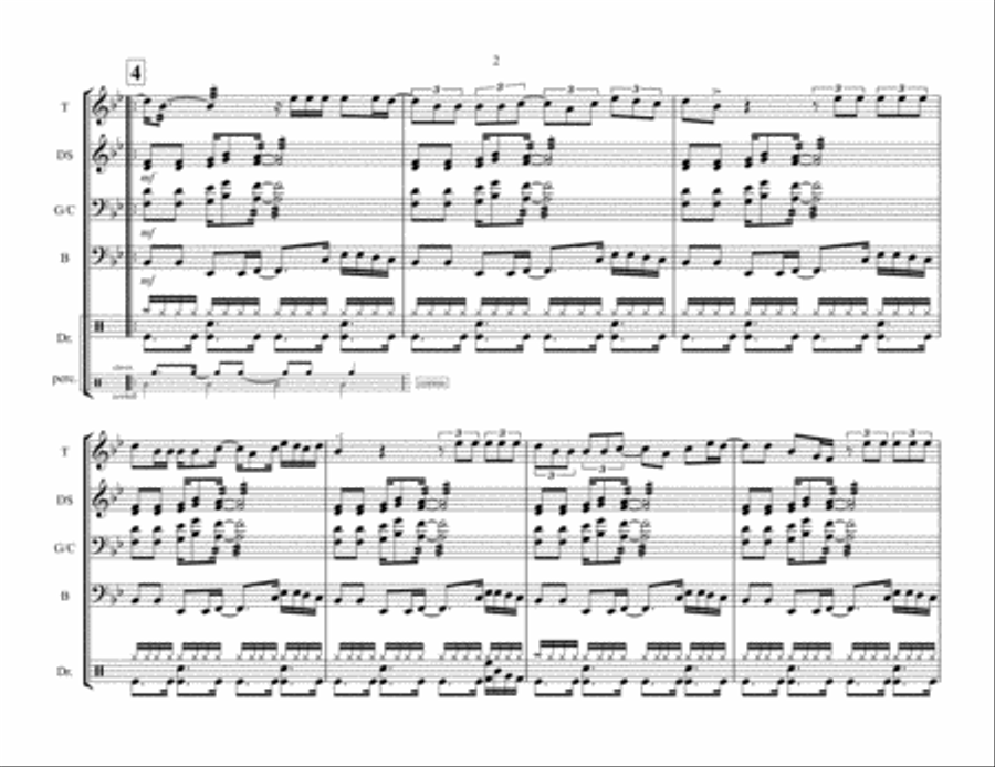 La Bamba La Bamba Percussion Ensemble scores gallery preview page 2