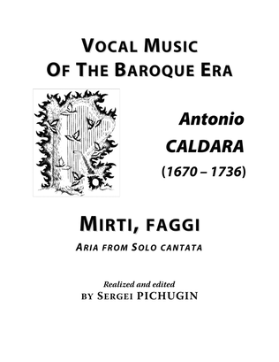 CALDARA Antonio: Mirti, faggi, aria from the cantata, arranged for Voice and Piano (F sharp minor)