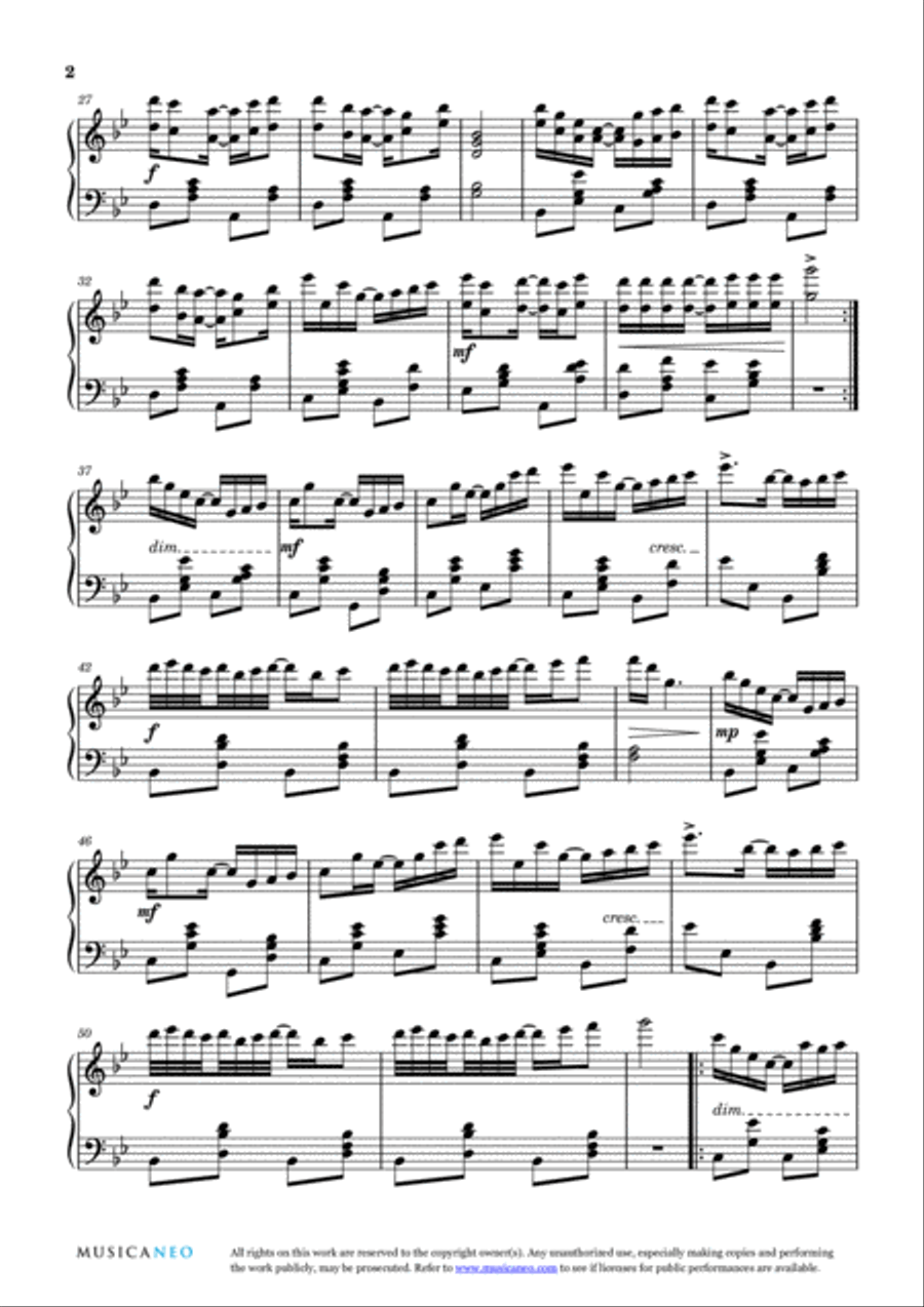 Ragtime No.2-Beautiful things Op.5 No.37 Piano Solo scores gallery preview page 3