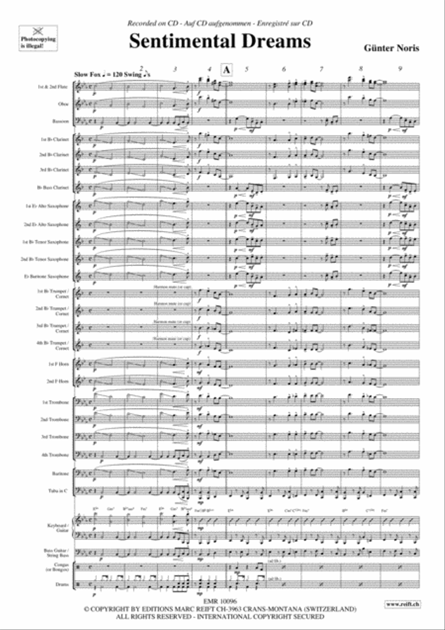 Sentimental Dreams Concert Band scores gallery preview page 4
