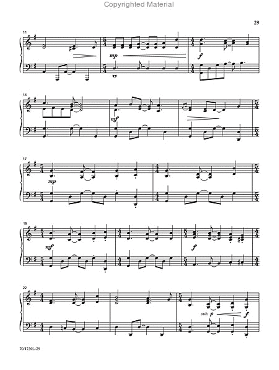 All Is Calm, All Is Bright Piano Solo scores gallery preview page 5