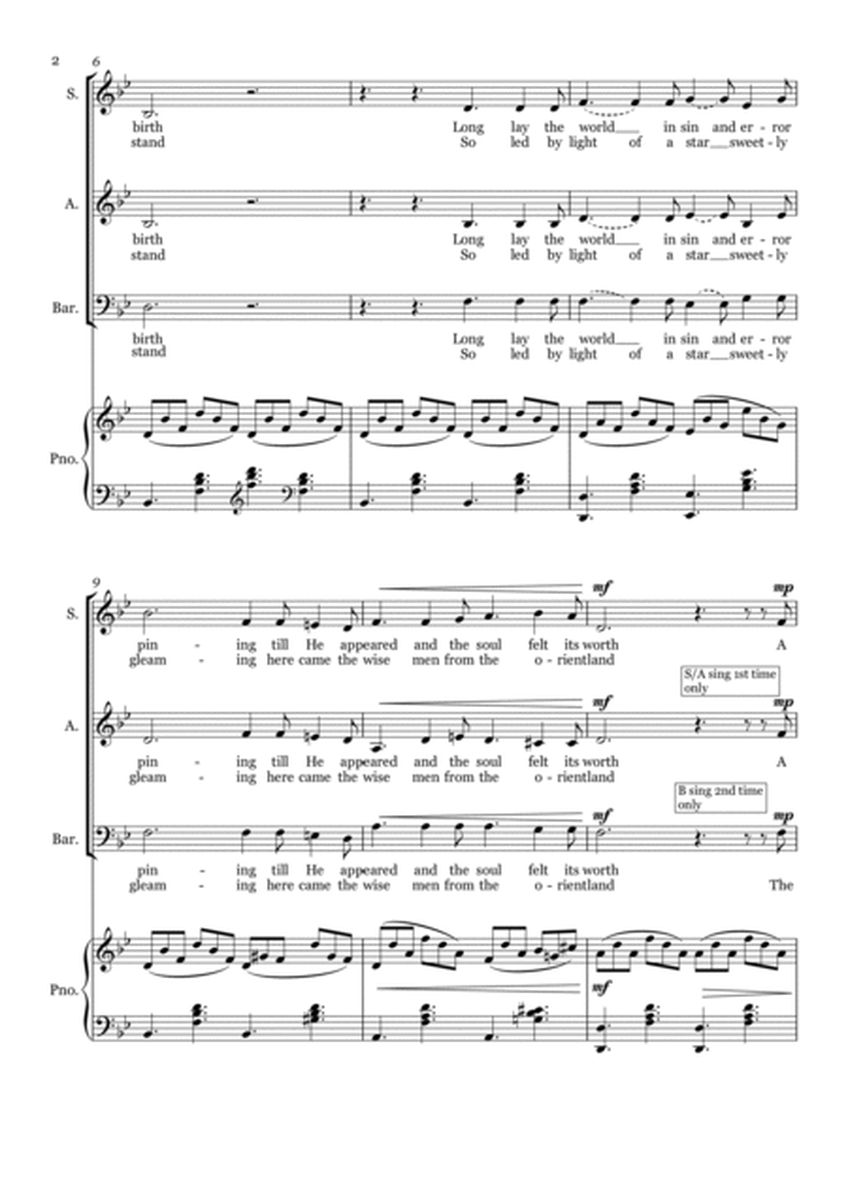 O Holy Night (SABar & piano)