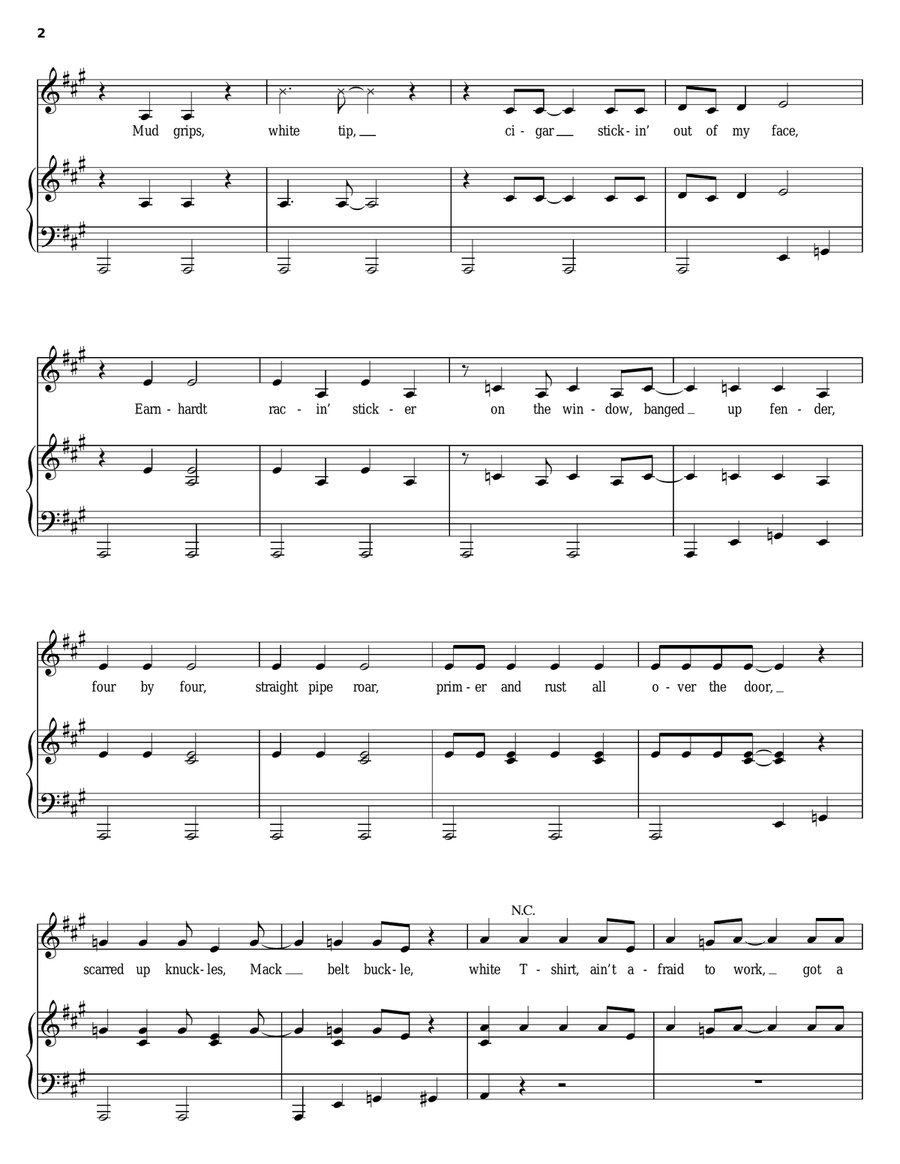 Rough & Ready Piano, Vocal, Guitar scores gallery preview page 2