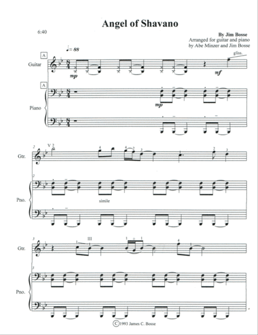 Angel of Shavano Acoustic Guitar scores gallery preview page 2