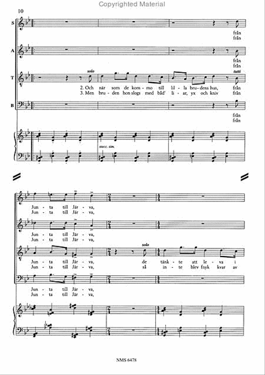 Tvenne folkvisor Tvenne folkvisor 4-Part scores gallery preview page 6