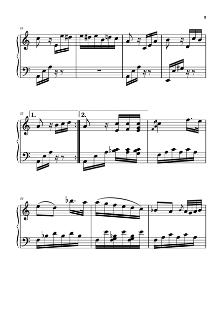 Für Elise Original Large Print Edition Piano Solo scores gallery preview page 3