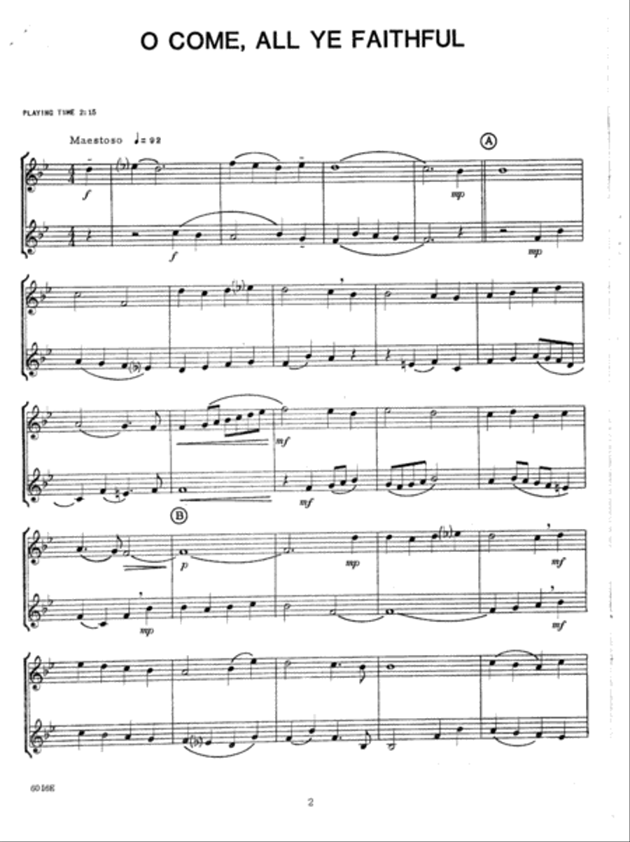 Christmas For Two - 2 Trumpets Trumpet Duet scores gallery preview page 2