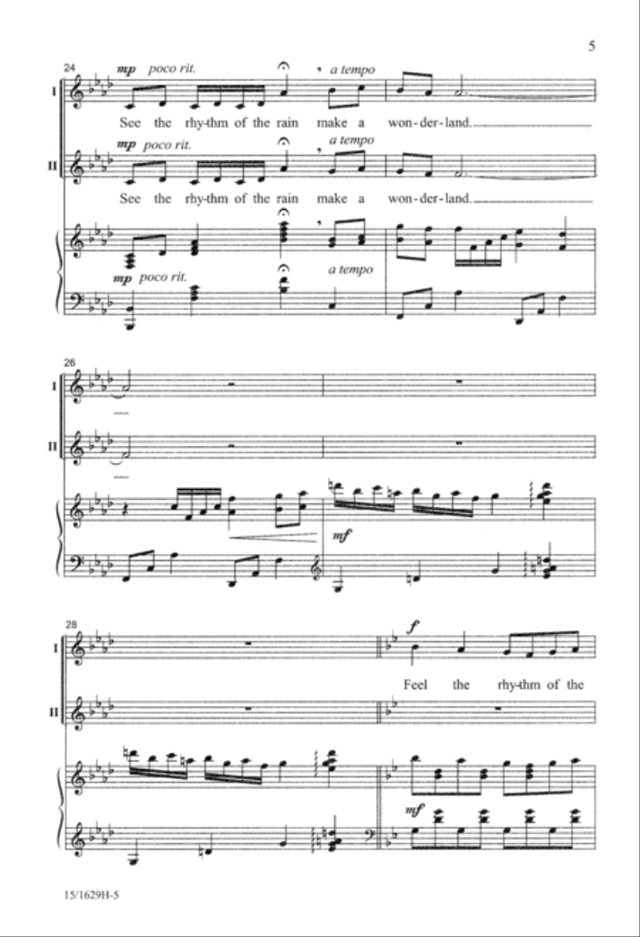 Rhythm of the Rain 3-Part scores gallery preview page 5