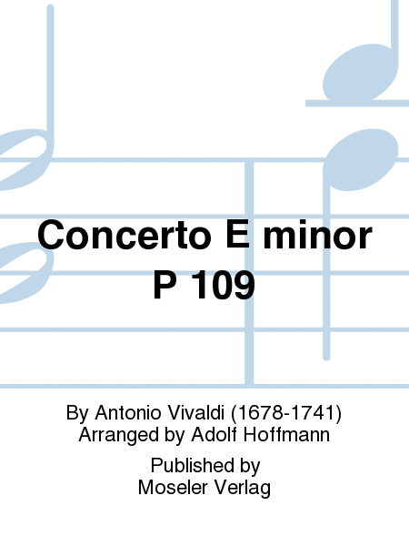 Concerto E minor P 109