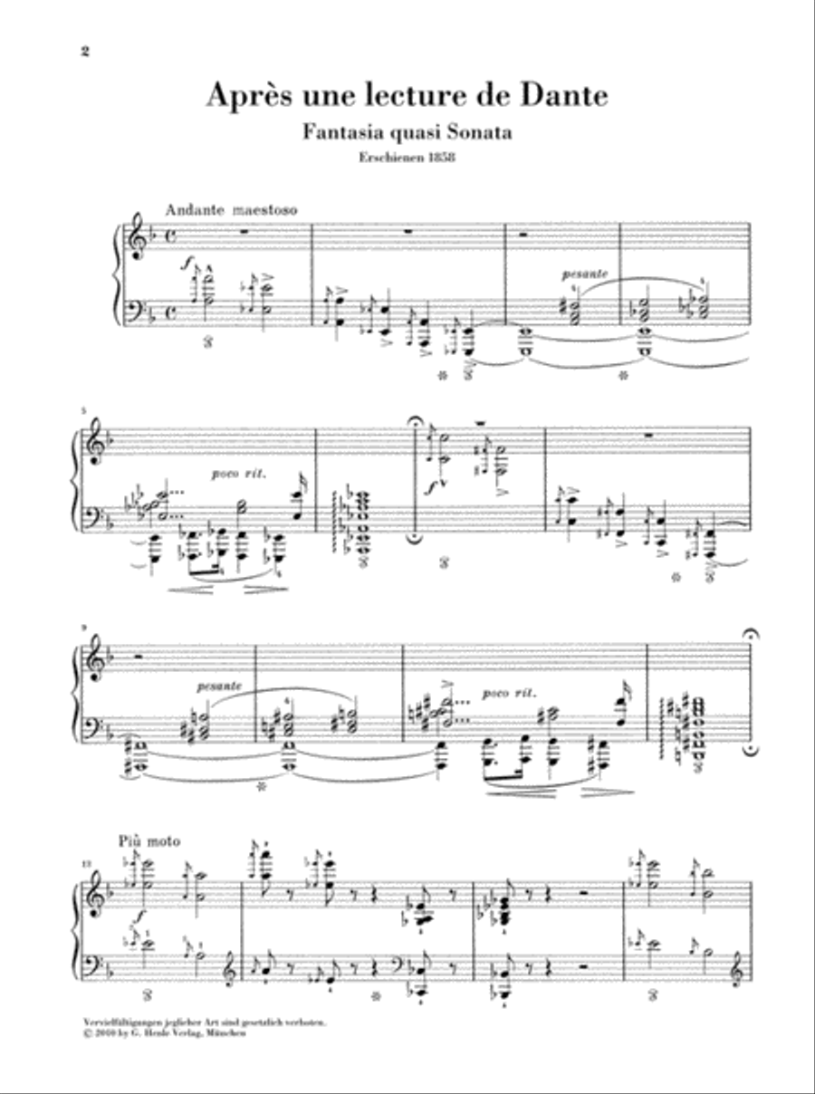 Après une lecture de Dante – Fantasia quasi Sonata Piano Solo scores gallery preview page 2