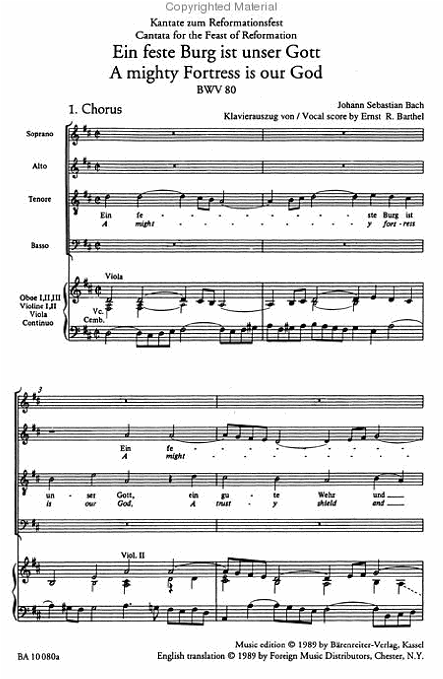Ein Feste Burg Ist Unser Gott - A Mighty Fortress Is Our God 4-Part scores gallery preview page 3