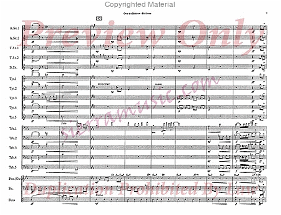 Over The Rainbow Jazz Ensemble scores gallery preview page 8