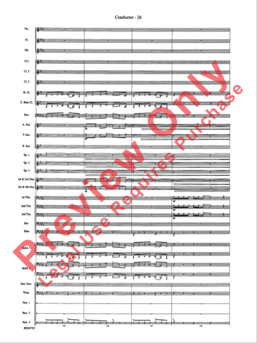 Twelve Seconds to the Moon Concert Band scores gallery preview page 29