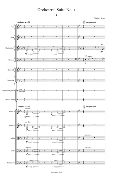 Orchestral Suite No.1 - Mvt. I image number null