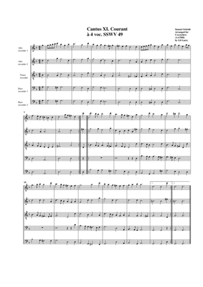 Book cover for Courant SSWV 49 (arrangement for 5 recorders)
