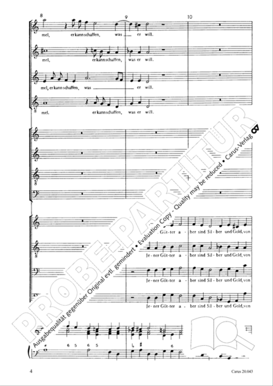 Nicht uns, Herr, sondern deinen Namen 4-Part scores gallery preview page 5