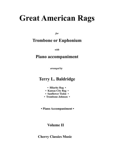 Great American Rags for Trombone or Euphonium & Piano, Volume 2 image number null