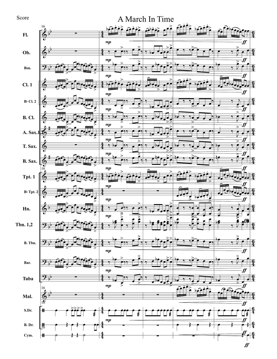 March In Time for Young Concert Band Concert Band scores gallery preview page 5