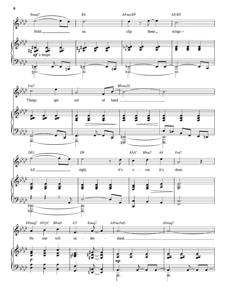 Nobody Needs To Know (from The Last 5 Years) Piano, Vocal, Guitar scores gallery preview page 6