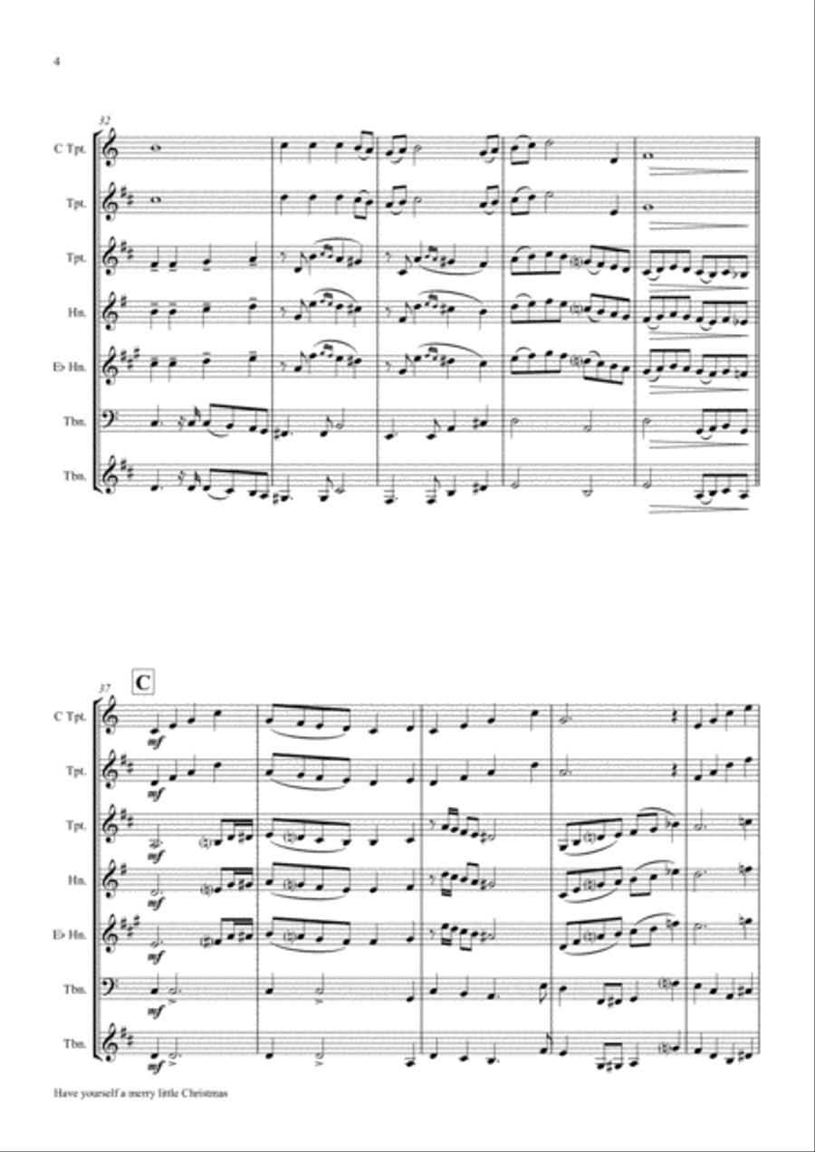 Have Yourself A Merry Little Christmas from MEET ME IN ST. LOUIS Euphonium scores gallery preview page 4