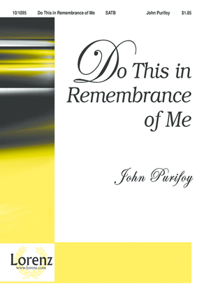 Book cover for Do This in Remembrance of Me