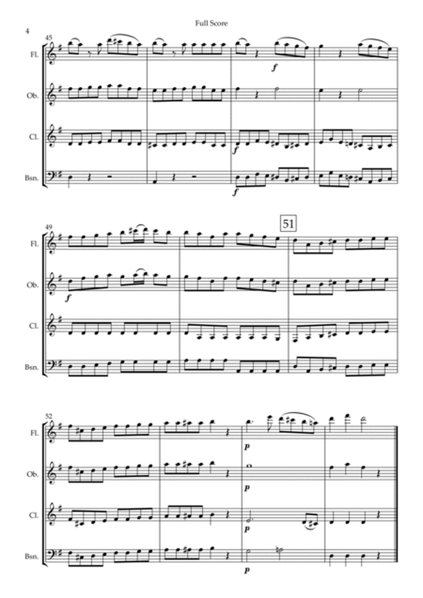 Eine kleine Nachtmusik (W.A. Mozart) for Woodwind Quartet (Simplified) image number null