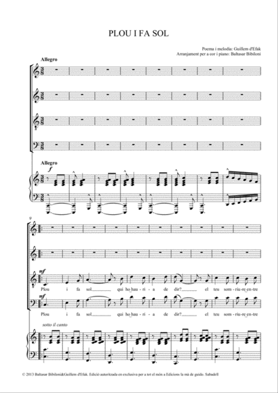 Plou i fa sol 4-Part scores gallery preview page 3