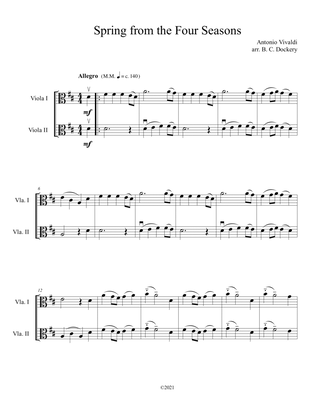 Book cover for Spring from the Four Seasons (Viola Duet)
