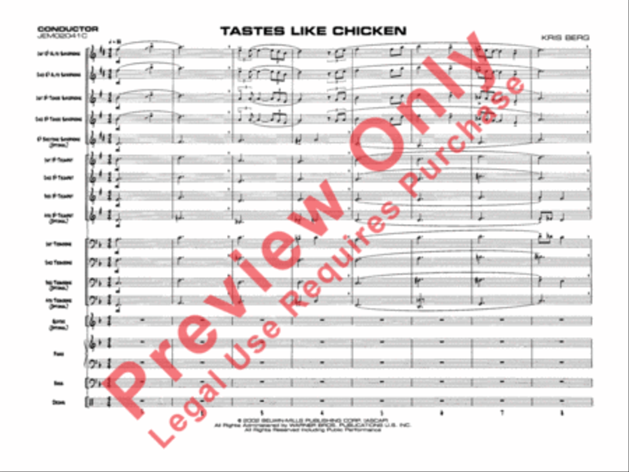 Tastes Like Chicken Jazz Ensemble scores gallery preview page 4