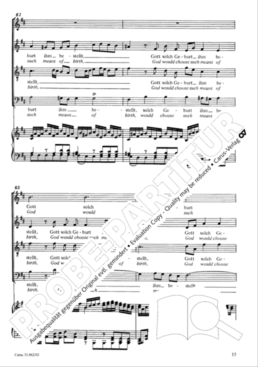 Now come, the nation's Saviour (Nun komm, der Heiden Heiland) 4-Part scores gallery preview page 16