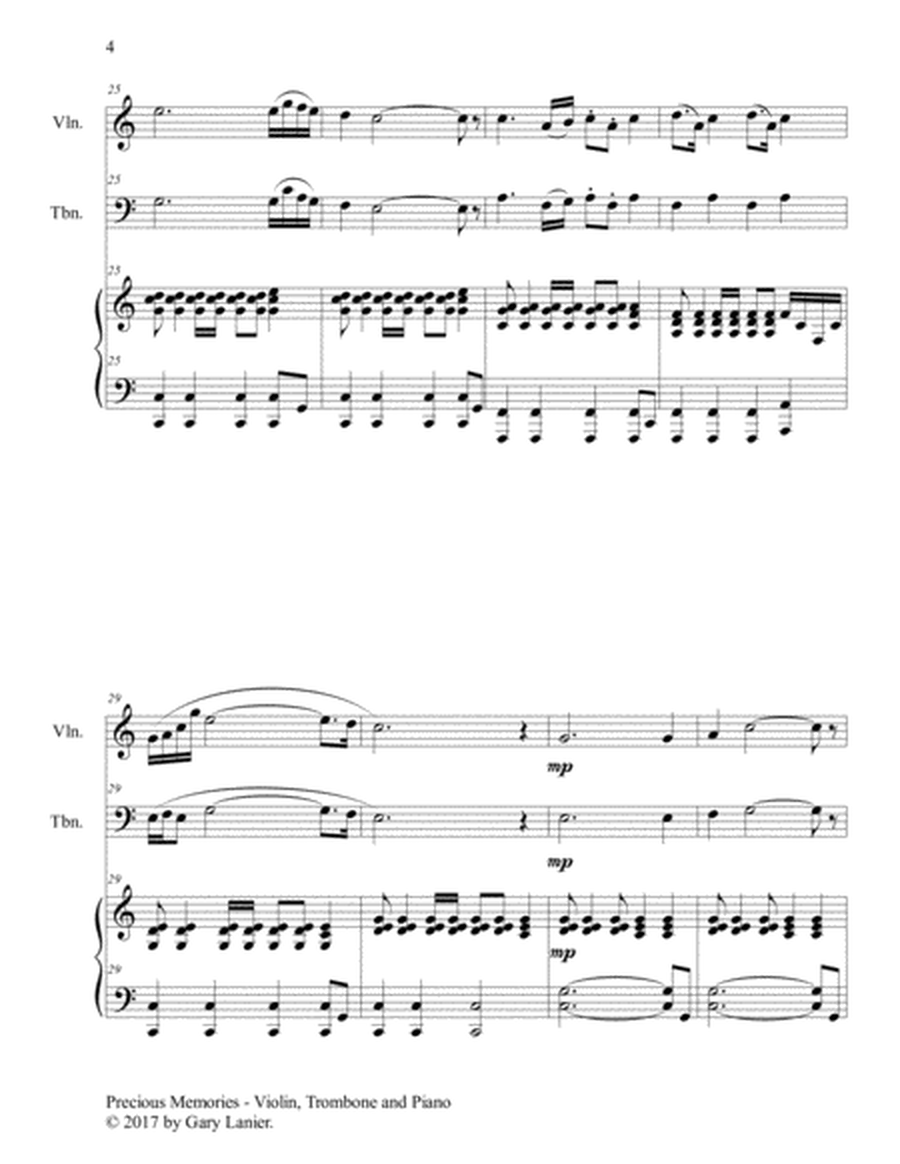 Precious Memories (Trio - Violin, Trombone & Piano with Score/Parts) image number null