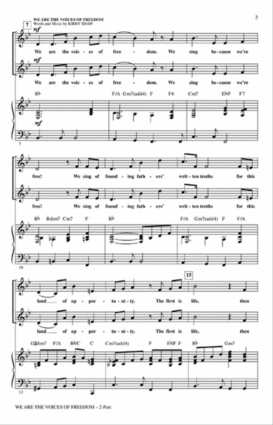We Are the Voices of Freedom 2-Part scores gallery preview page 3