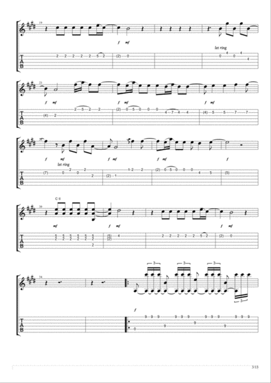 Chico And The Gypsies - Suerte - 13 - Suerte Electric Guitar scores gallery preview page 3